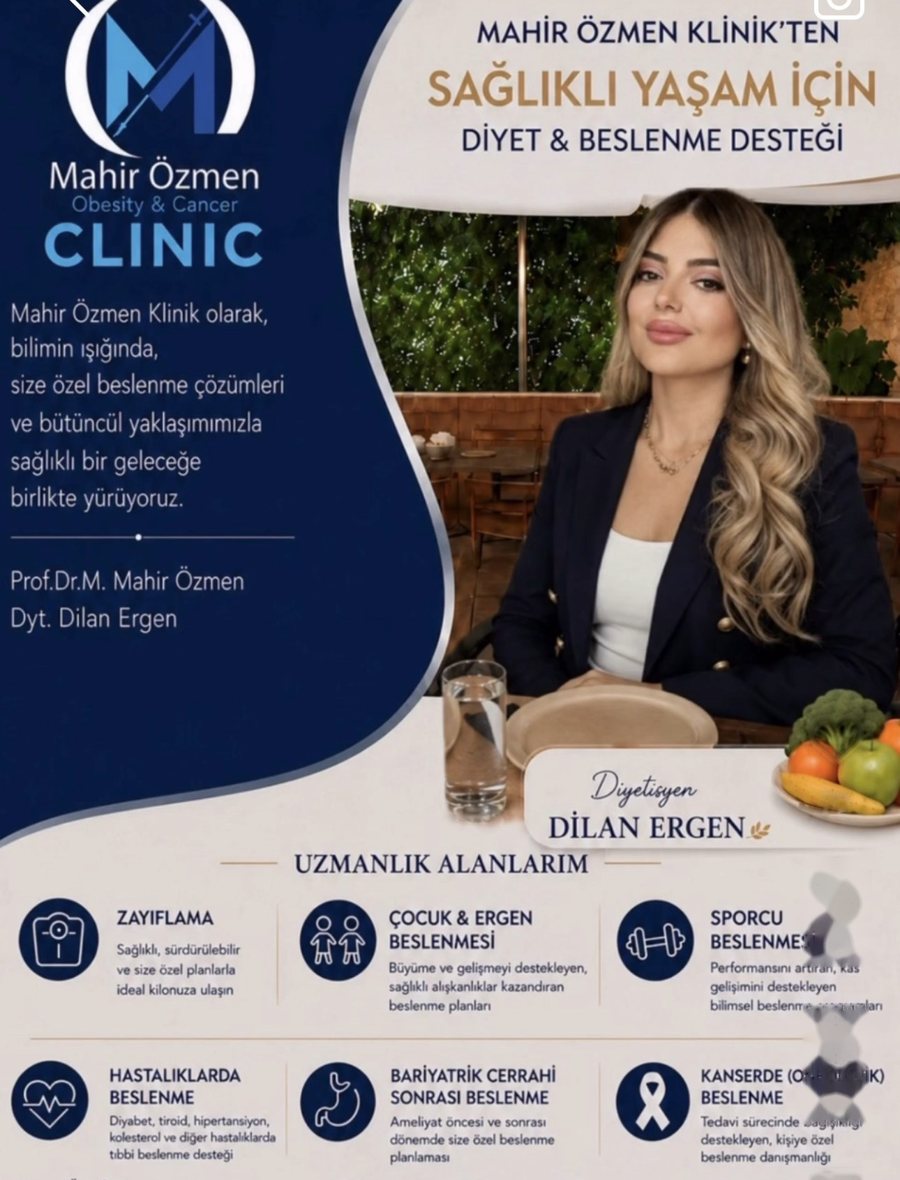 Diyet ve beslenme desteği afişi